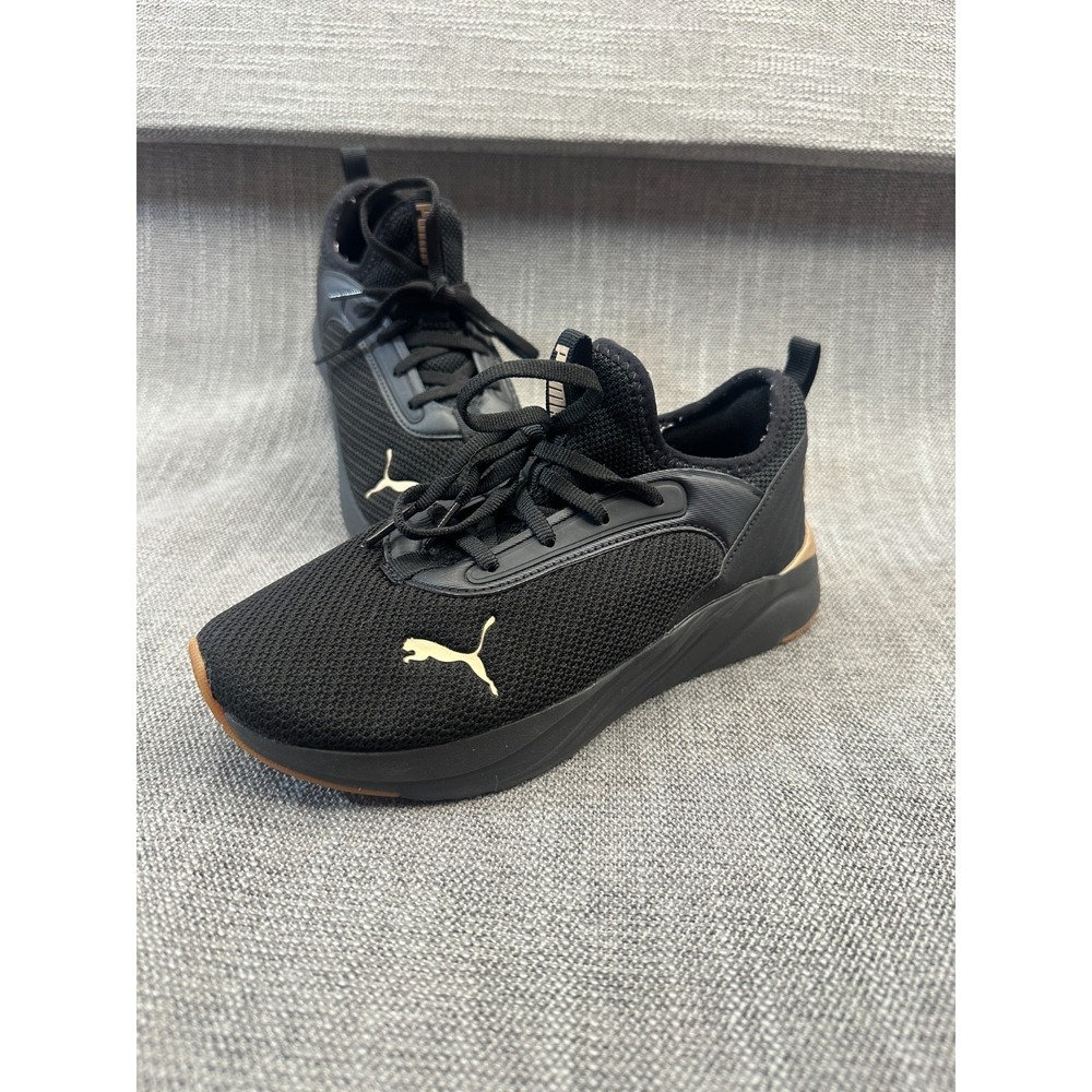 Puma Softride Ruby Luxe 312264-04 Womens 5.5 Sneaker Black Mesh Running Shoes